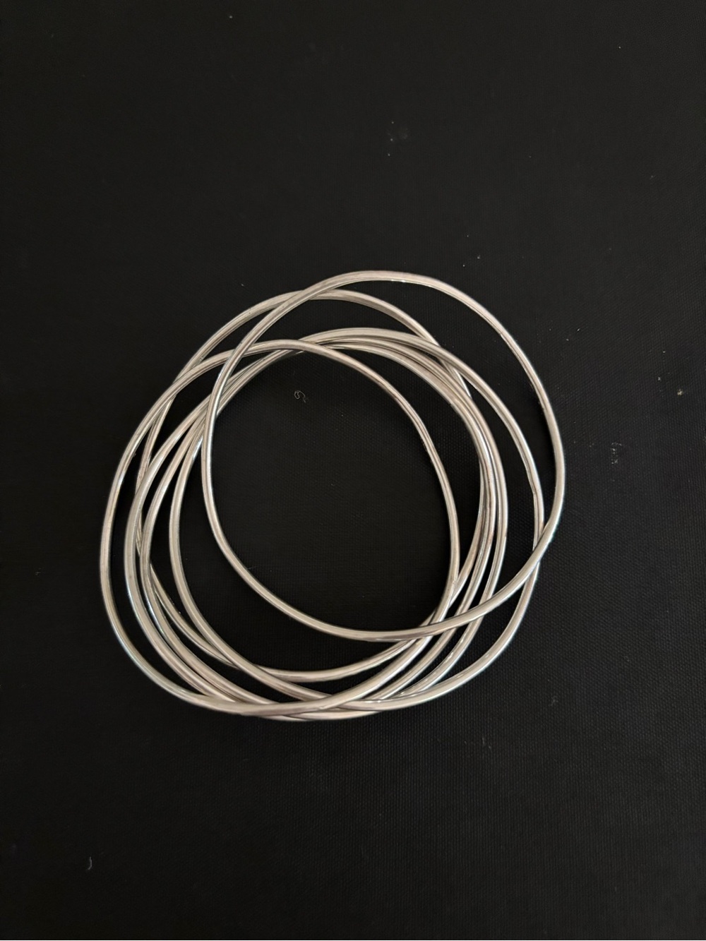 Six Sterling Silver Bangles / Bracelet Handmade